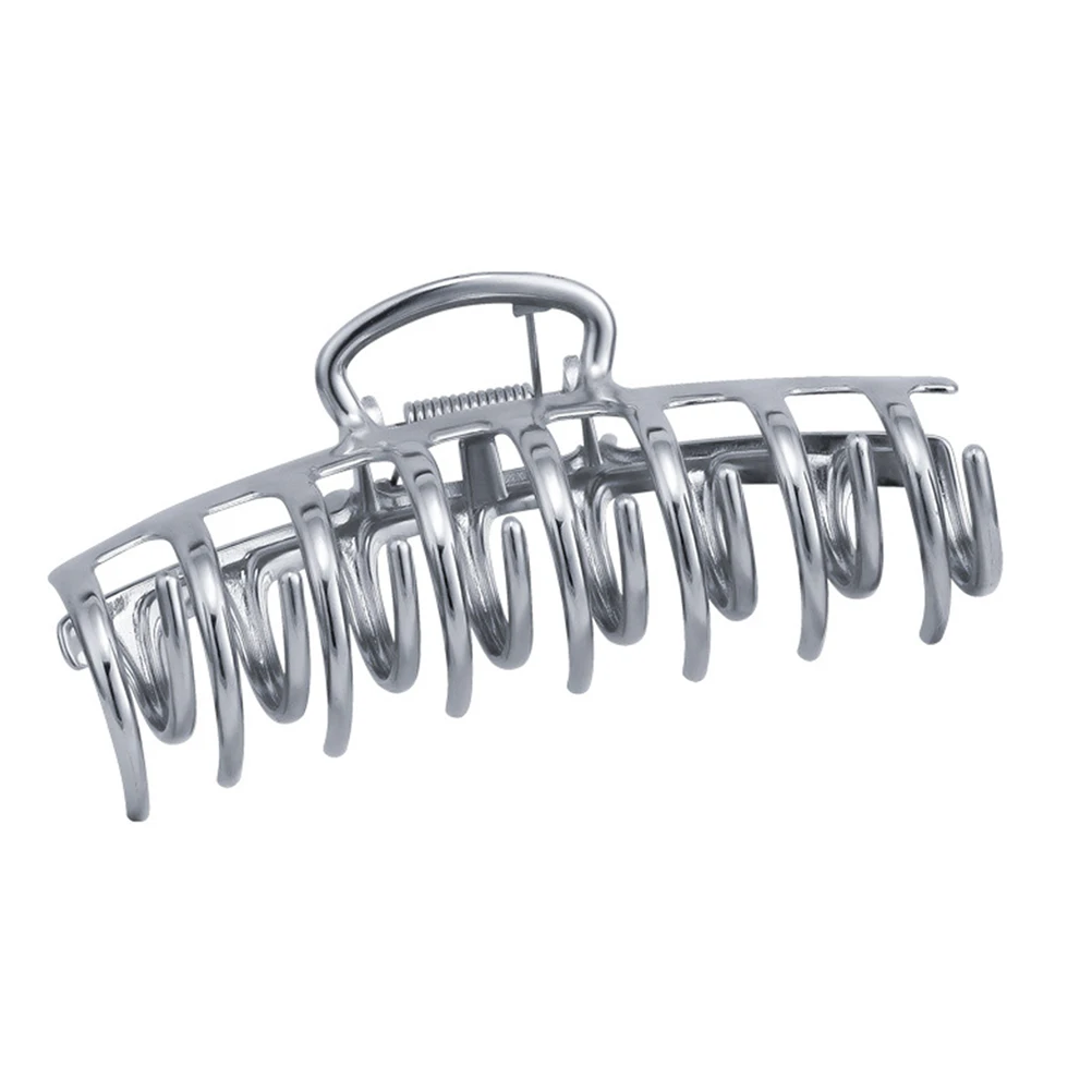 

Disk Head Clip Lightweight Alloy Hair Claw Holder Hollow Jaw Durable Non Slip Grip Strong Hold for Makeup Travel Facial