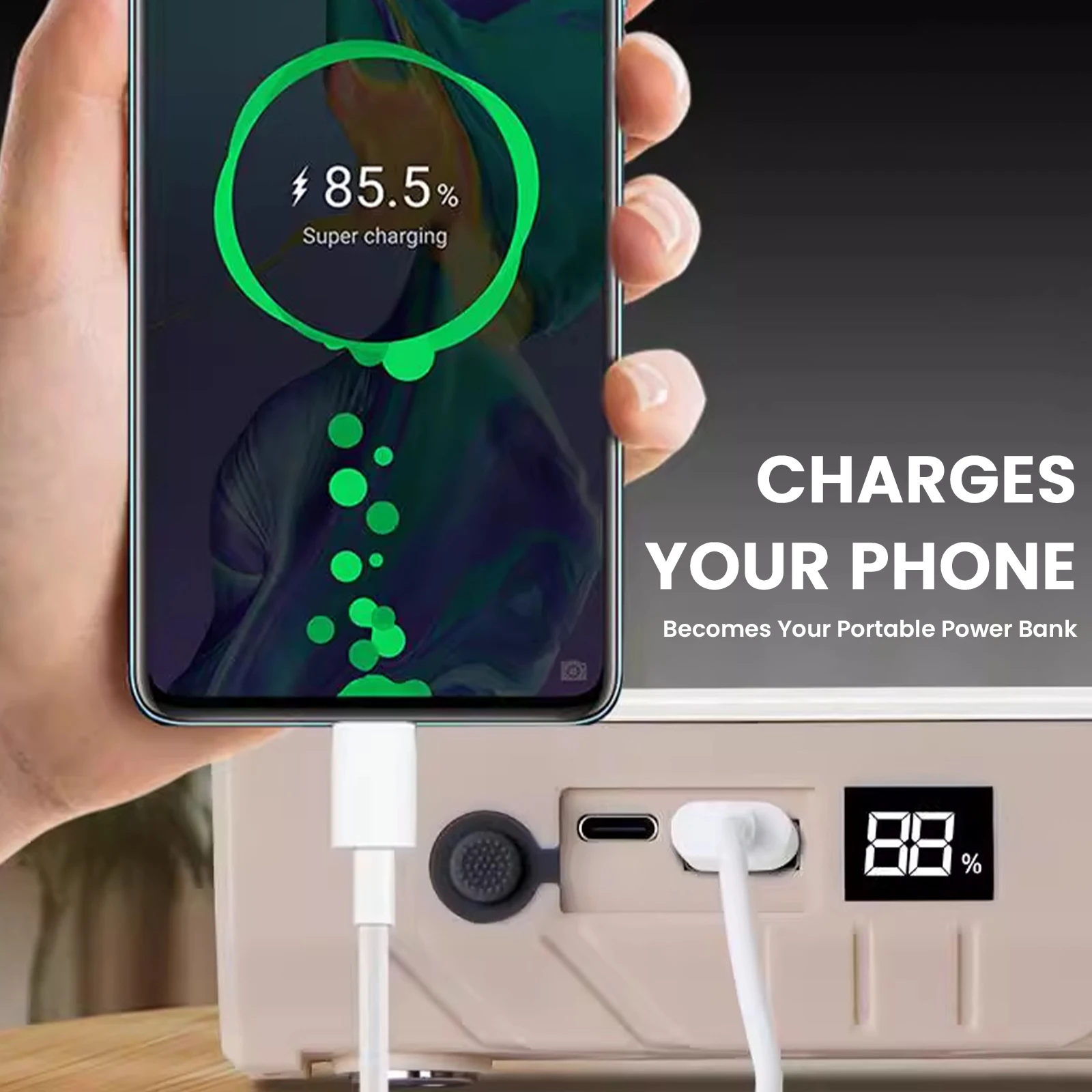 مصباح التخييم القابل لإعادة الشحن ضوء السوق الليلي 1000 لومن إضاءة موقع العمل لإصلاح السيارات والتخييم والعمل في حالات الطوارئ #5