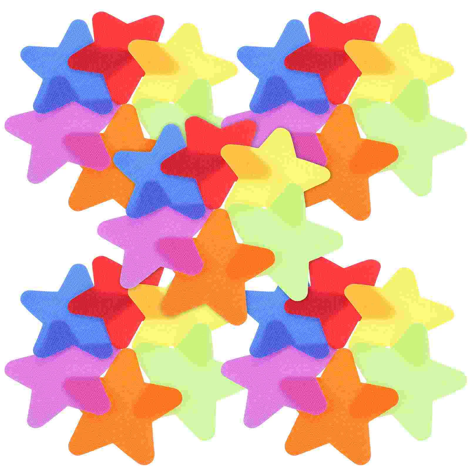 

30 Pcs Star Logo Sticker Spot Markers Dot Carpet Floor Spots Letter Education Puzzle