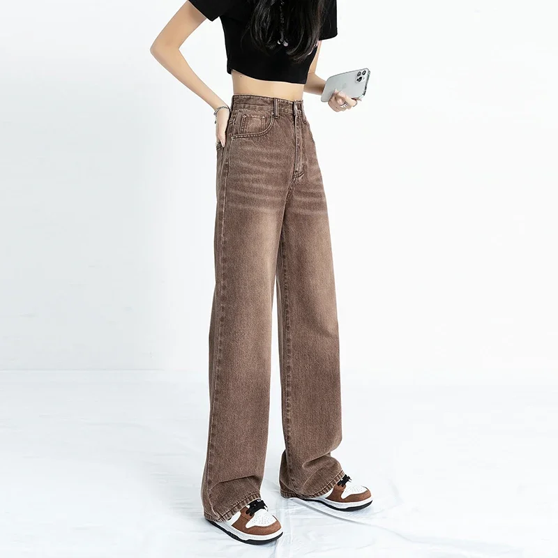 ZOENOVA Baggy Jeans Green Woman 2022 Vintage Streetwear Y2k Korean Fashion Jean Denim Pants Straight Wide Leg Female Overalls