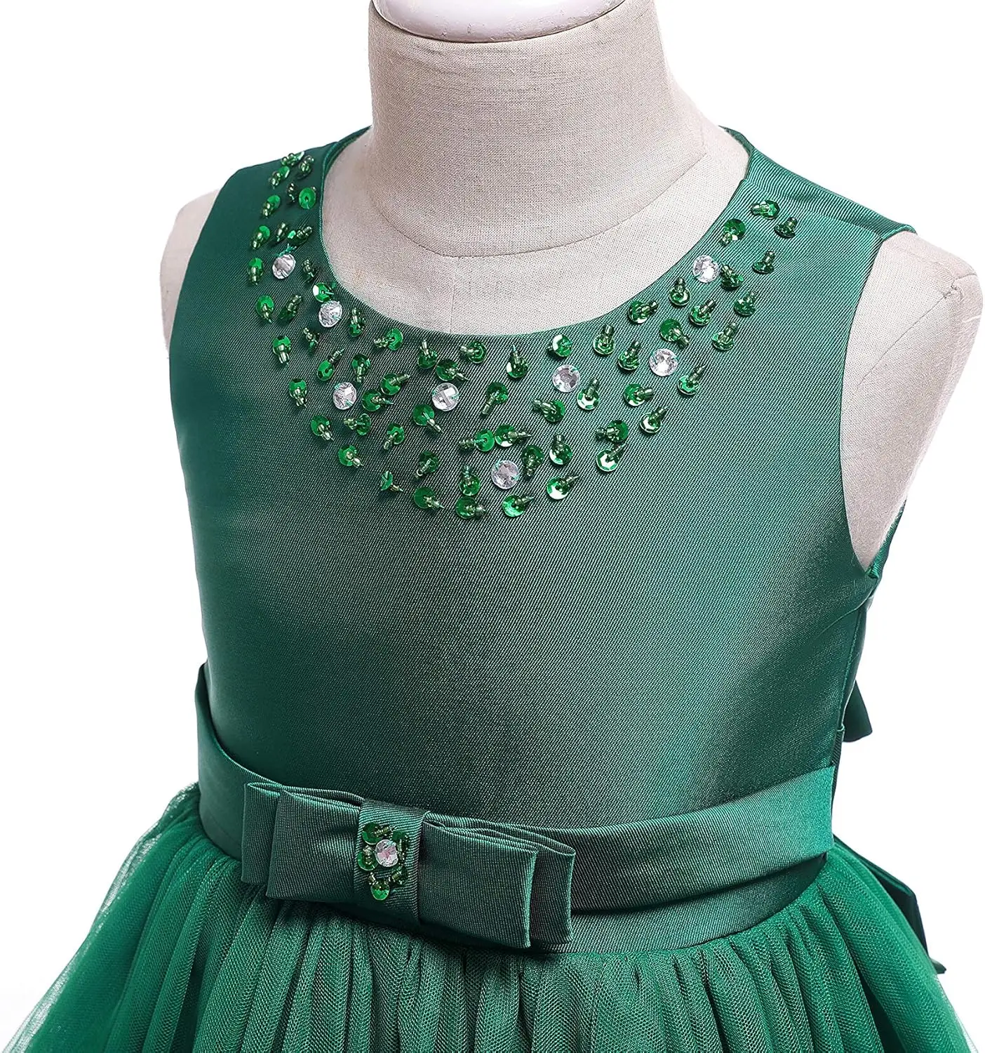 فستان كلاسيكي للفتيات على شكل زهرة لحفلات الزفاف المكشكشة للأطفال فستان رسمي لوصيفة العروس وحفلات العطلات للفتيات