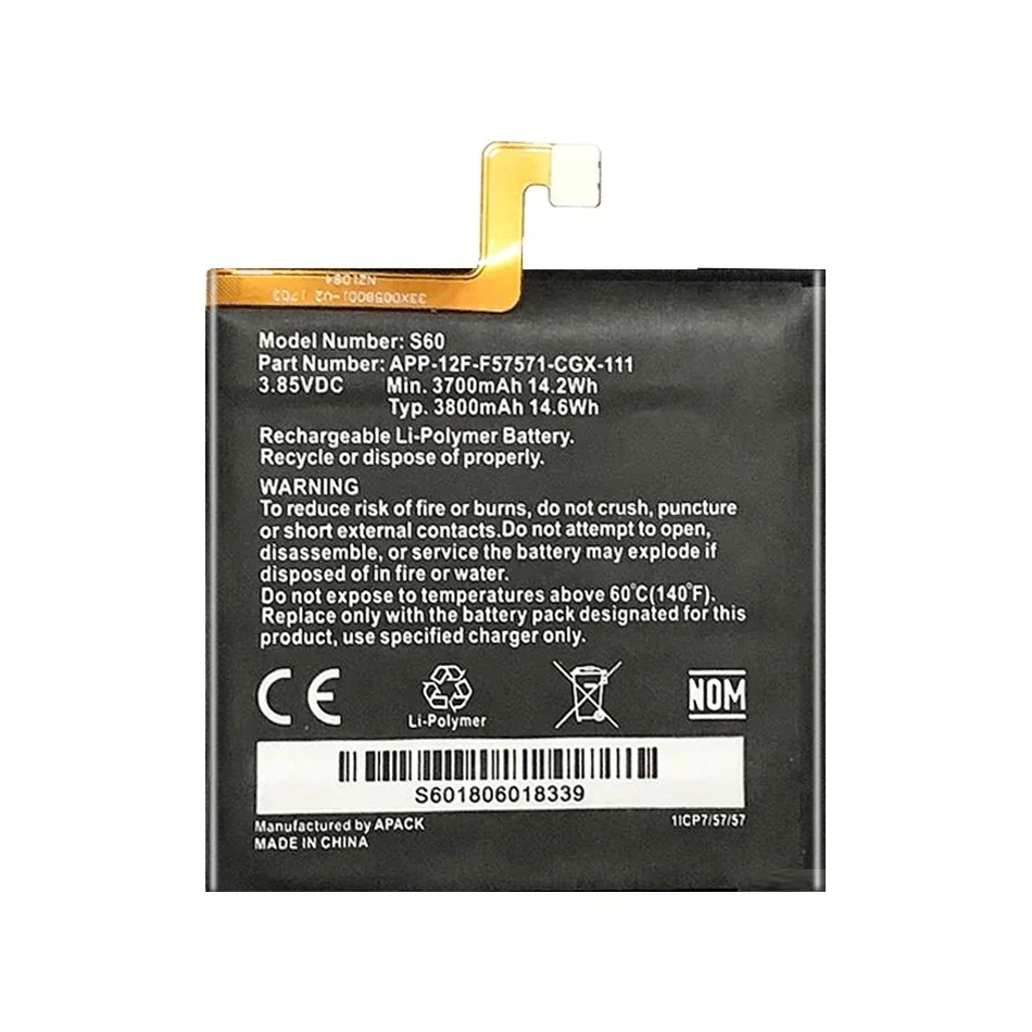 Replacement Battery 3800mAh for Cat S60 Mobile Phone Portable Batteries Warranty + Track Code