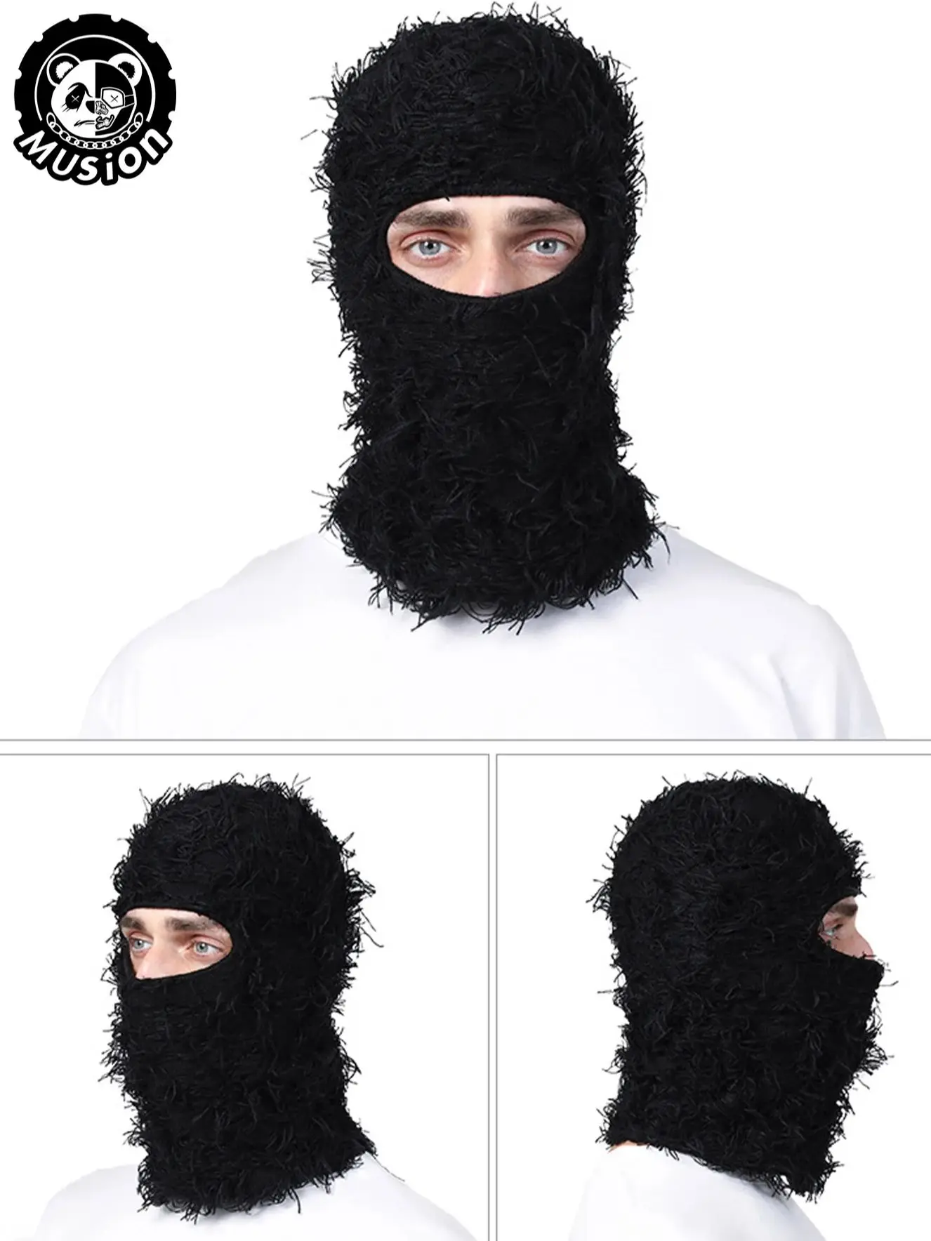 Musion Vollgesichts-Sturmhaube Winter-Skimaske Winddicht Warm Multifunktional für Männer Frauen Motorrad Angeln Camping Outdoor-Sport – Detail 3