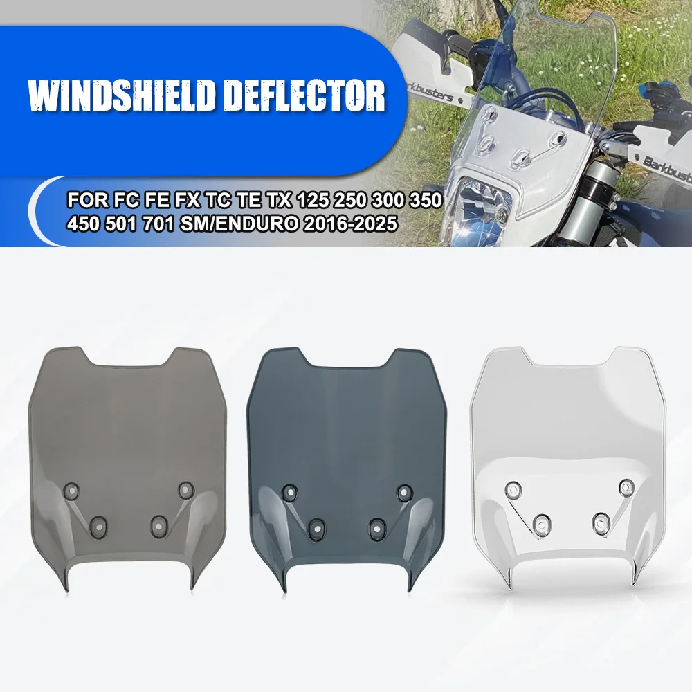 

For Husqvarna FC FE FX TC TE TX 125 250 300 350 450 501 701 SM/Enduro 2016-2025 Windscreen Wind Deflector Motorcycle Accessories
