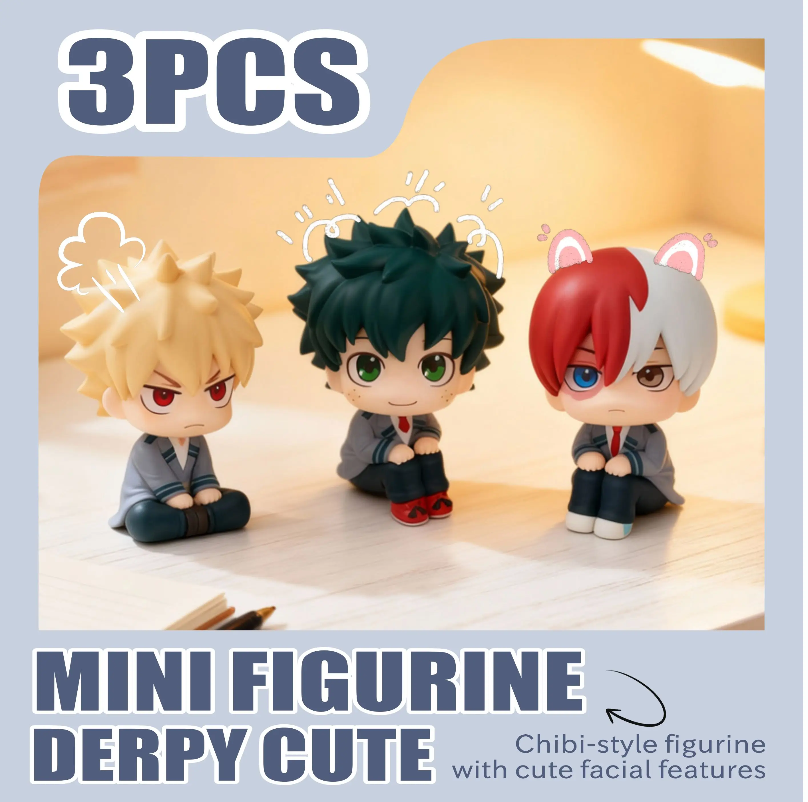 ¡En stock! Regalo de vacaciones - My Hero Academia (MHA): Midoriya Izuku / Bakugo Katsuki / Todoroki Shoto Figura de PVC, juguete coleccionable