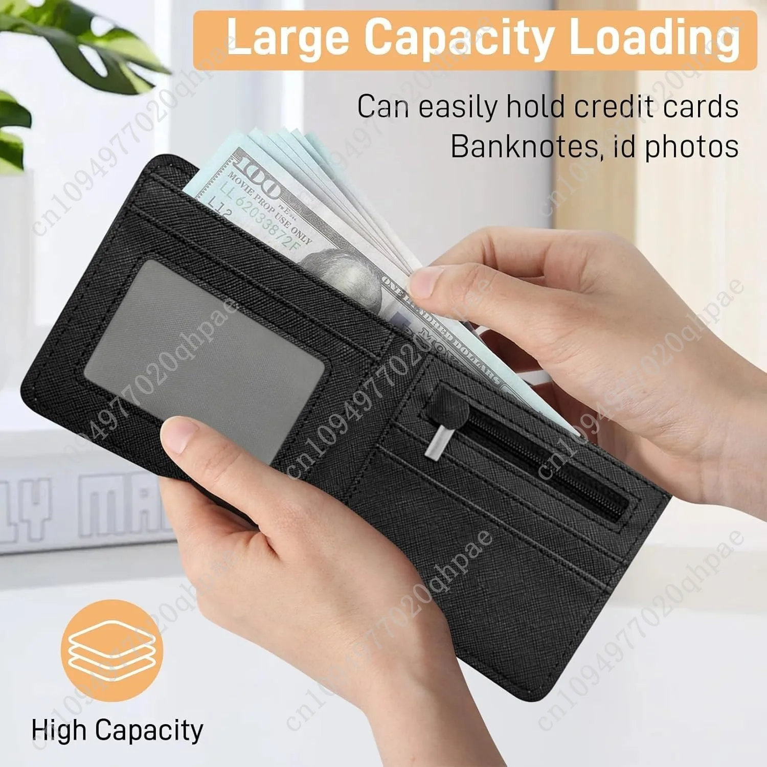 Teen Boys Wallet for Kids - Basketball Kids Wallet for Boys Leather Credit Id Card Cash Holder Rfid Blocking Zipper Cool Funny w