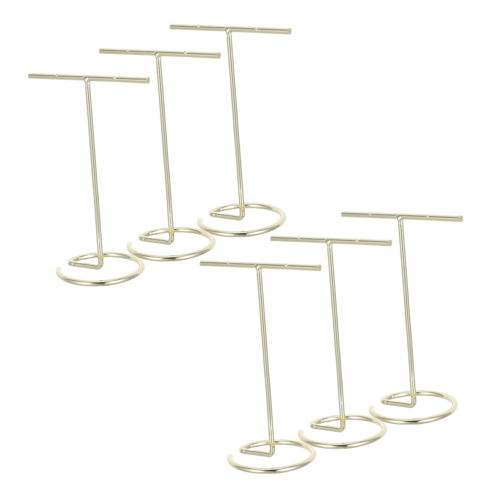 

Набор из 6 золотых металлических Т-образных подставок для демонстрации серег, колец и ожерелий для розничных магазинов и бутиков