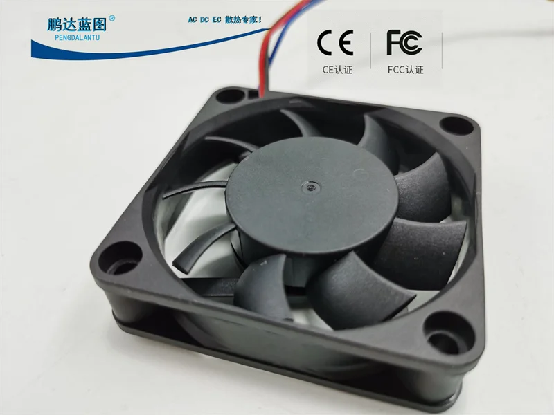 Pengda-ventilador de refrigeración para chasis, dispositivo de 6cm con doble rodamiento de bolas, PWM silencioso, Control de temperatura, cuatro cables, 12V, 60x60x15MM, 6015