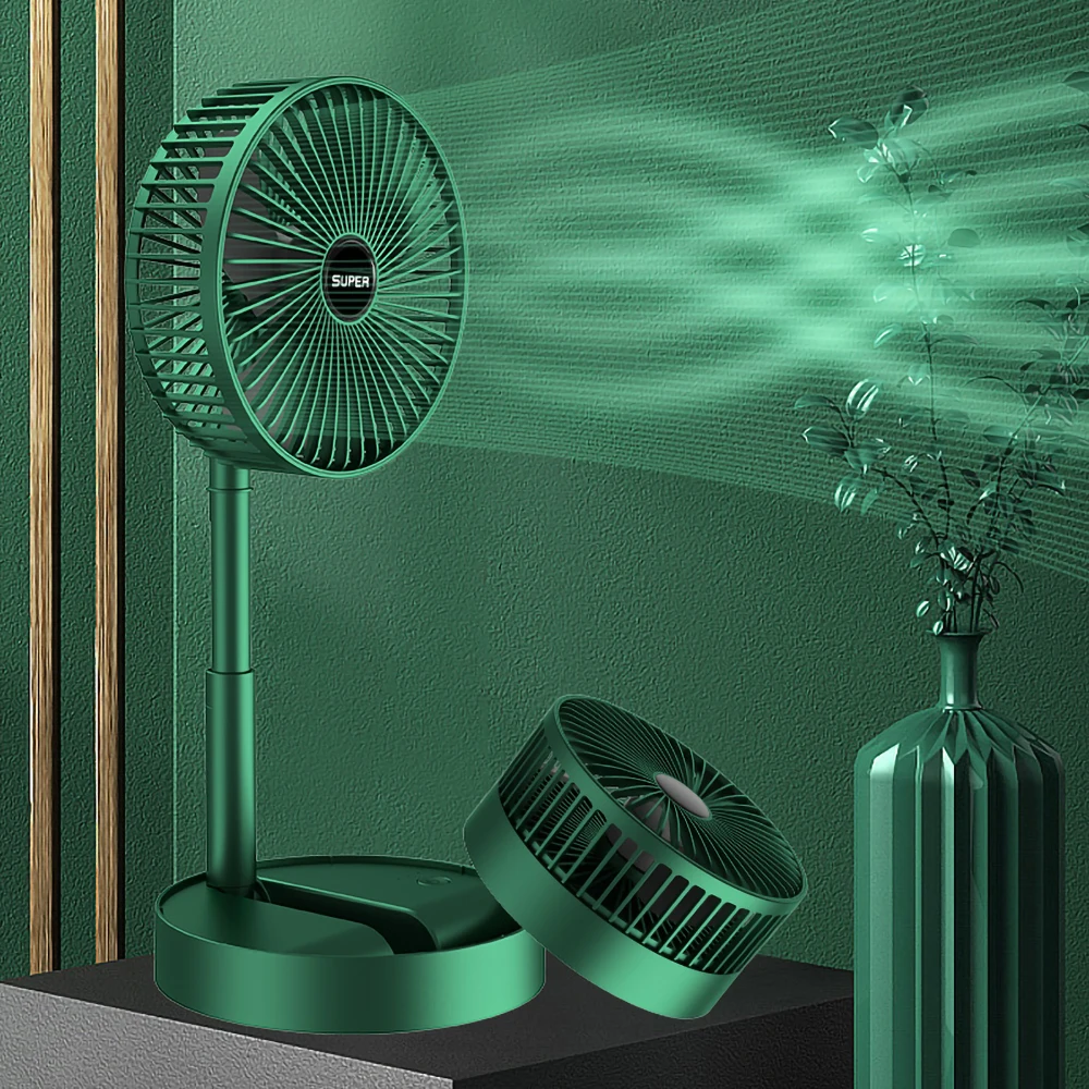 

Portable Folding Fan Telescopic Table Fan Outdoor Camping Cooler Low Noise Summer Cooling Fan For Home Bedroom Office