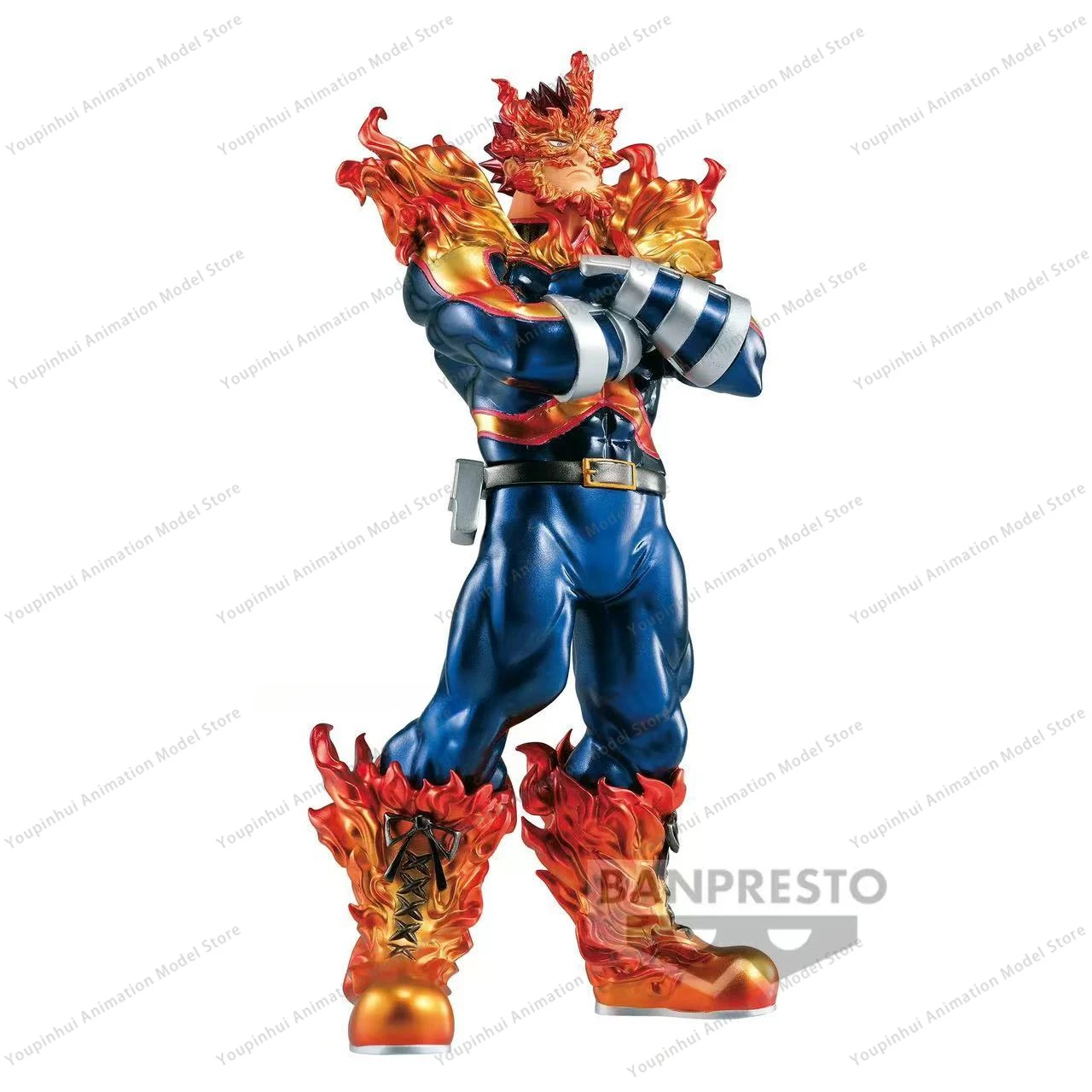 In Stock Bandai Original My Hero Academia Endeavor Anime Figure Toys Age of Heroes Action Figure Collector Model PVC Toys 19cm