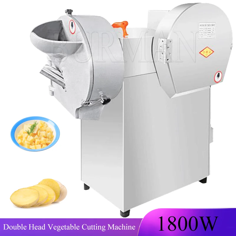 

Double Head Vegetable Cutting Machine Electric Slicer Commercial Cabbage Shredder Chili Ginger Onion Cutter Food Processor