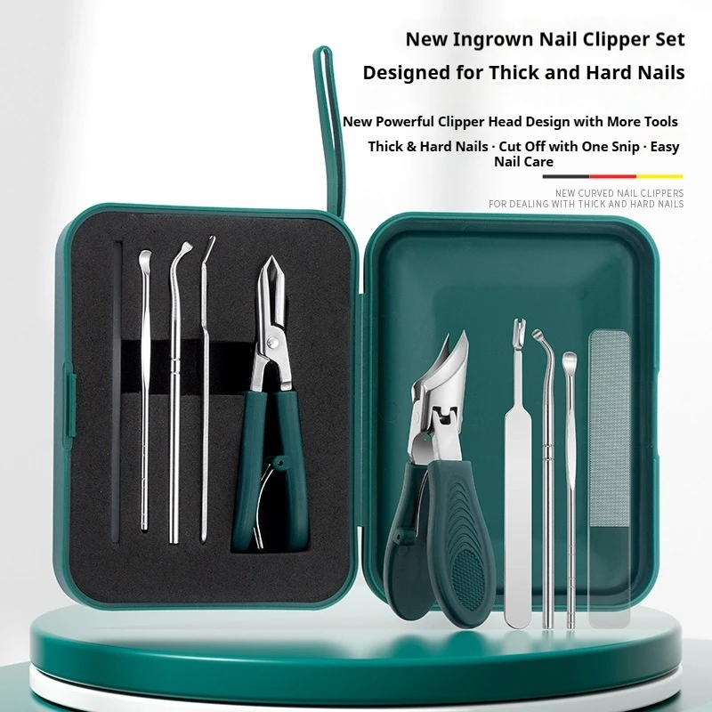 5 Stück Anti-Splash 25 °   Nagelknipser-Set mit schrägem Kante, professionelle High-End-Adlerschnabel, schräge Nageltrimmer, Werkzeuge für eingewachsene Zehennägel