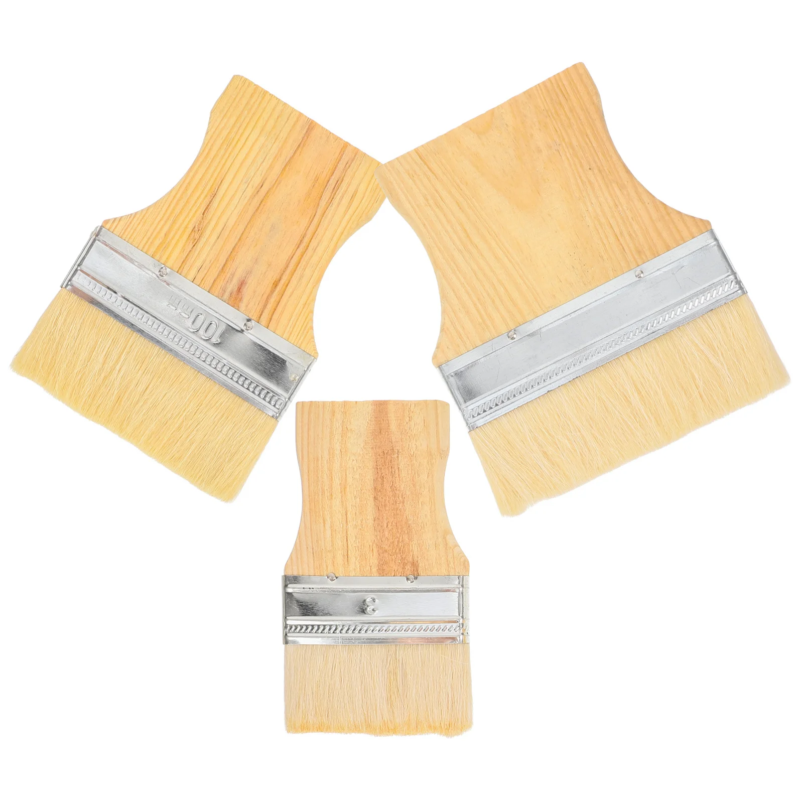 مجموعة فرش طلاء مجداف مسطحة مكونة من 3 قطع، قبضة مريحة، مادة قوية، زيت أكريليك، أثاث جداري، لوحة على سطح السفينة