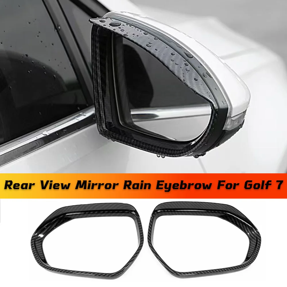 

Car Rearview Mirror Rain Eyebrow Auto Car Rear View Side Rain Shield Snow Guard Sun Visor Shade Protector For VW Golf 7 MK7 7.5