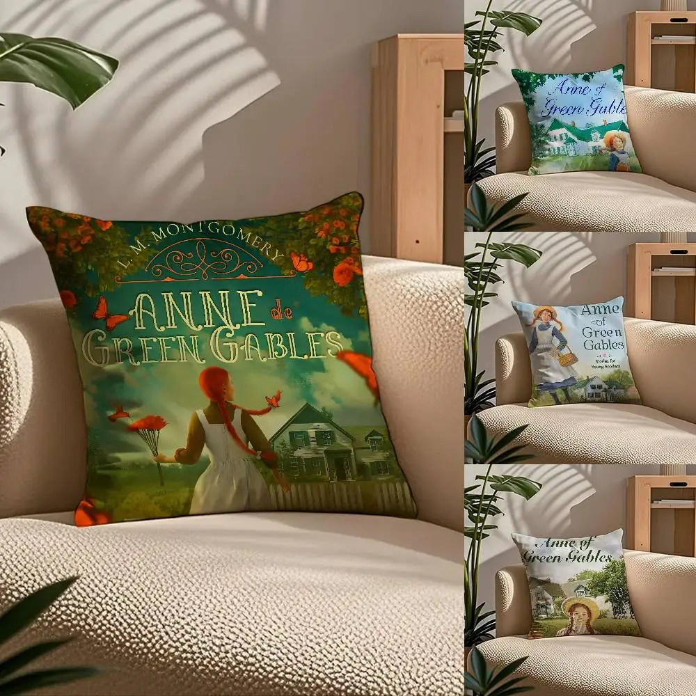 

Anne Of G-Green Gables Pillow Case Comfort Sofa Bed Silky Elegant Invisible Zipper Custom Decorative Cushion Cover
