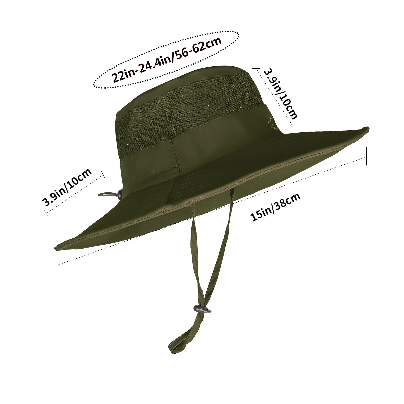 Sun Hats for Men Women Fishing Hat UPF 50+ Breathable Wide Brim Summer UV Protection Hat image 3