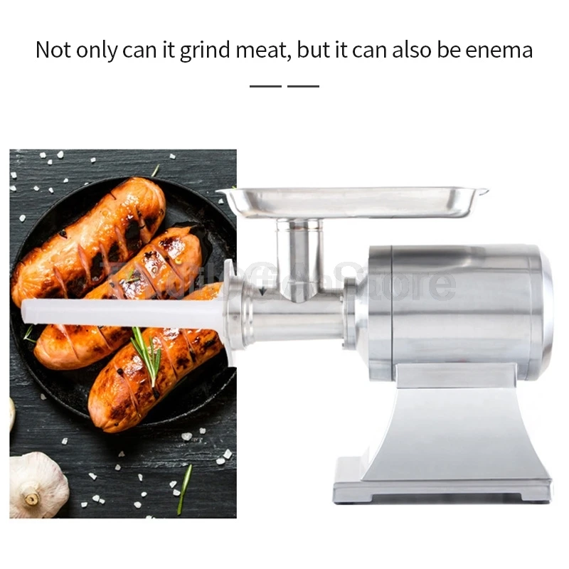 ماكينة مفرمة اللحم من الفولاذ المقاوم للصدأ بقدرة 450 وات للاستخدام المنزلي التجاري 150 كجم/ساعة مطحنة صغيرة لمطعم المطبخ والمنزل