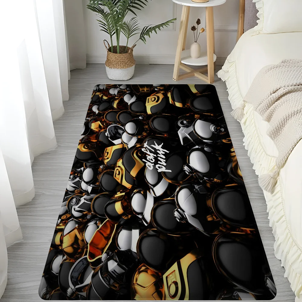 Daft Punk Rock Band Hallway Carpet Non-Slip Laundry Room Mat Laundry Decor Balcony Child Living Room Bedside Area Rugs