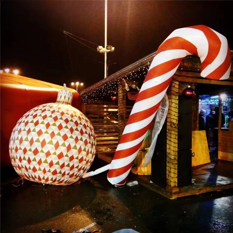 

Garden house christmas party inflatable candy cane balloon decoration