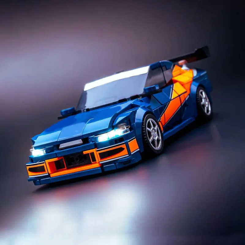 Películas furiosas velocidade hipercar modelo moc tijolos de construção s15 jdm tecnologia modular terno de férias brinquedos montar crianças