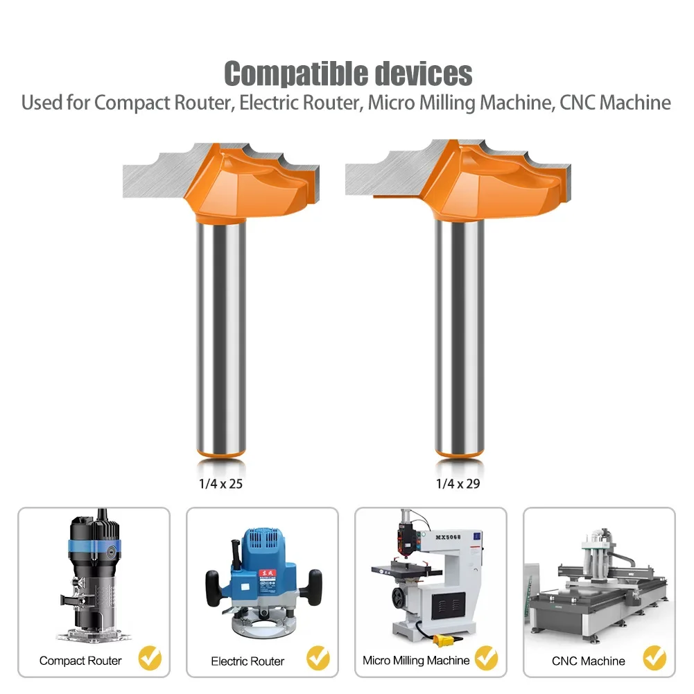 1/4 "Shank 6mm Shank ไม้กรอบประตู Router Bits สําหรับไม้คาร์ไบด์ Lassical ประตูตู้ Bits แกะสลัก Milling Cutte