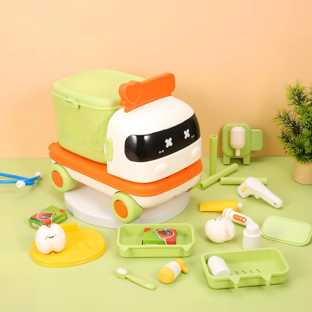 WizKidz Conjunto de Brinquedo de Carro Médico Transformável com Acessórios Realistas para Brincadeira Interativa e Diversão Imaginativa para Crianças a Partir de 3 Anos.