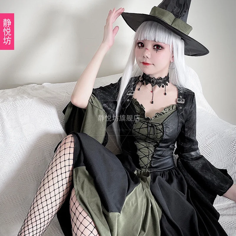 Magic Robe Cosplay Costume Halloween  Adult Witch  Vampire Demon Party Costume