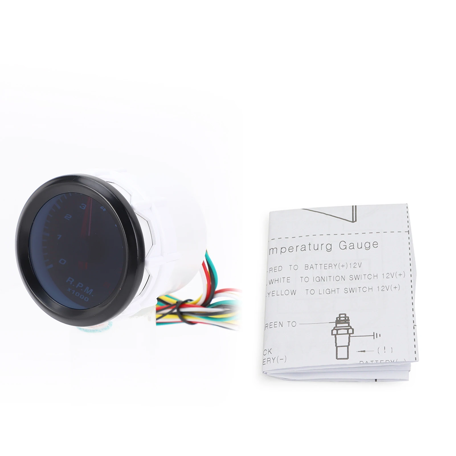 Auto toerenteller 55mm RPM-meter toerenteller voor auto 8000 RPM-meter toerenteller 55mm diameter voor 1 tot 8 cilinder benzine aangedreven motor