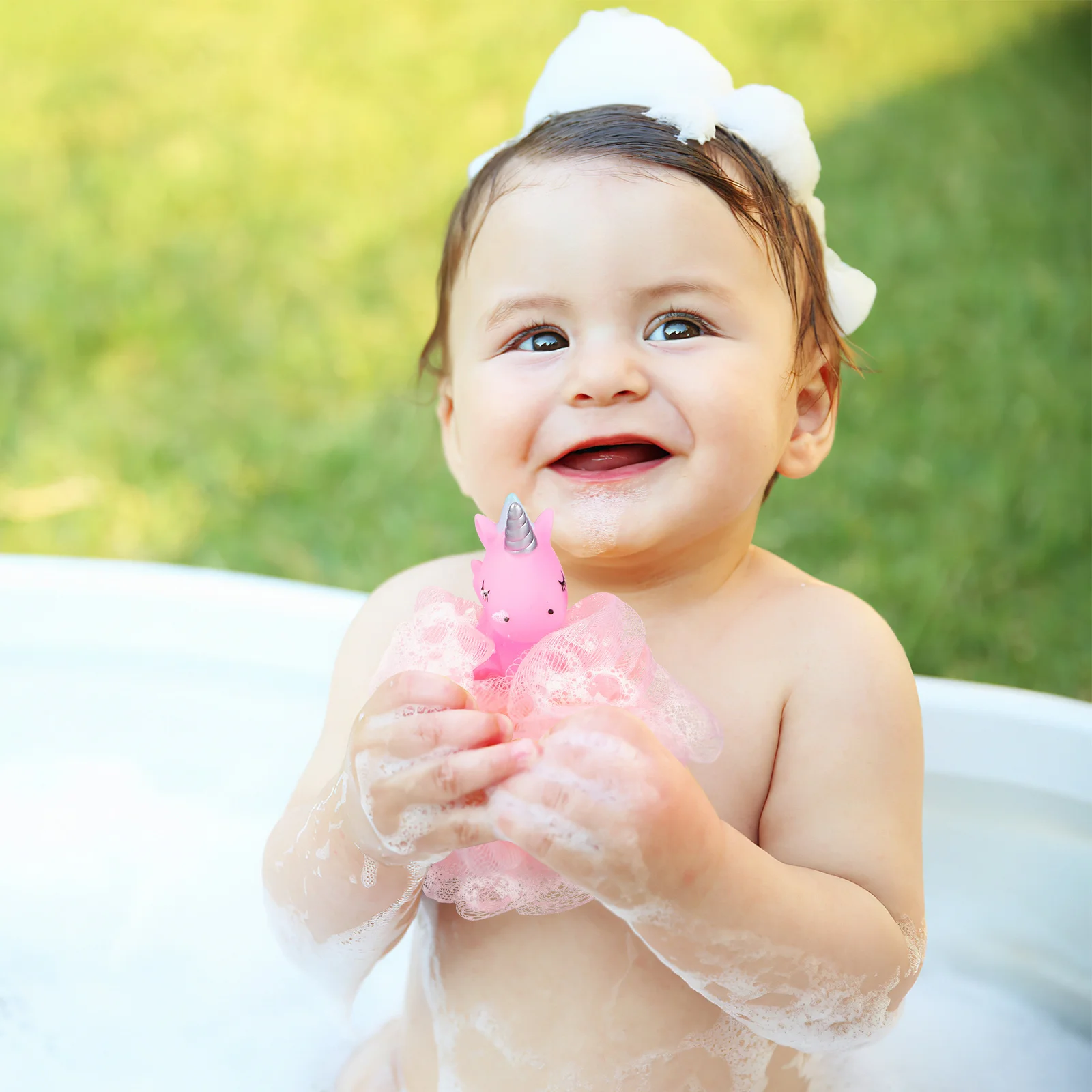 

2Pcs Unicorn Kids Shower Mesh Bath Loofahs Exfoliating Soft Bath Sponge Scrubber for Children Cleaning Kids Loofah