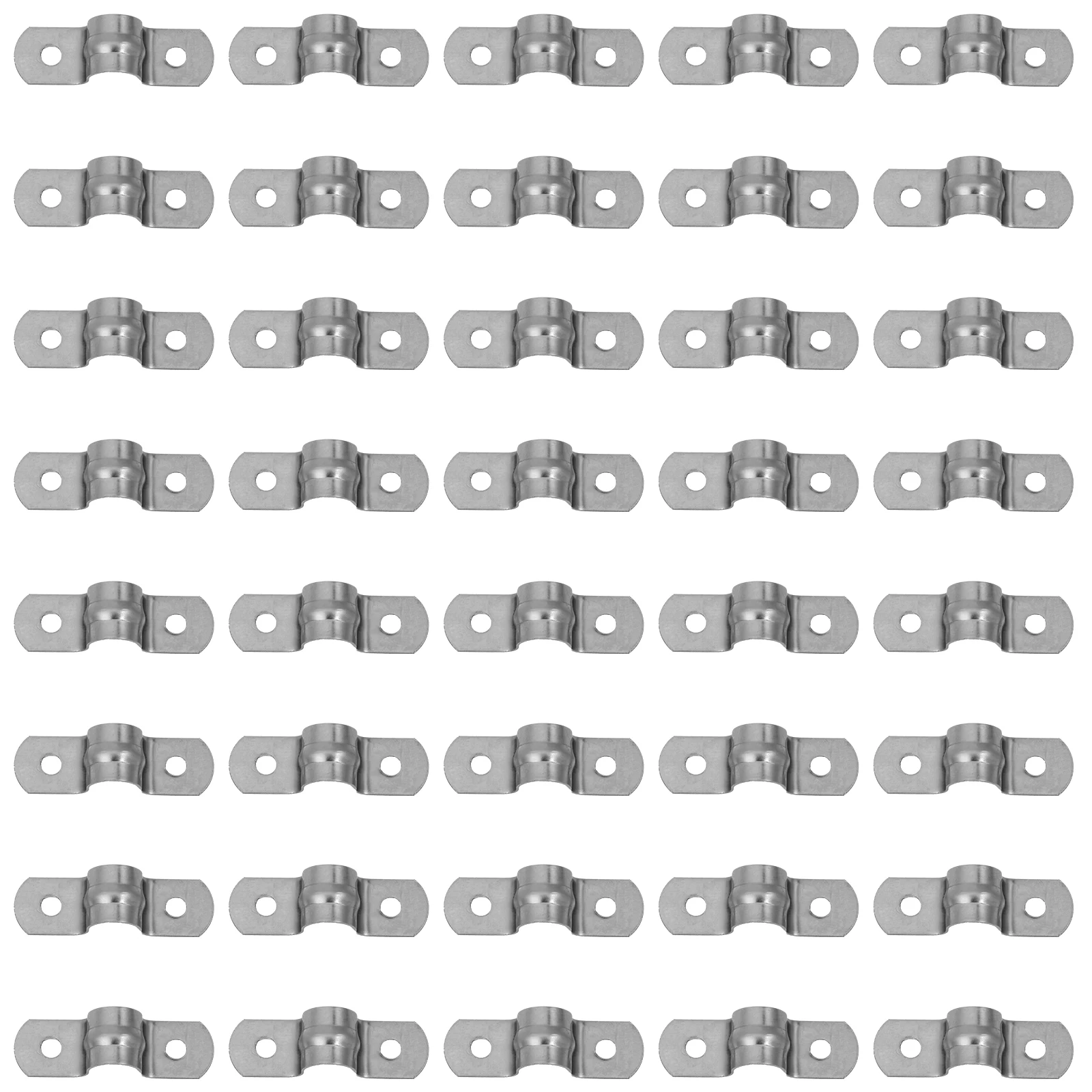 

40 Pcs U Shape Pipe Clamps 304 Stainless Steel Thickened Smooth No Burrs Easy Install Portable Water Hose Saddle Strap Fastener