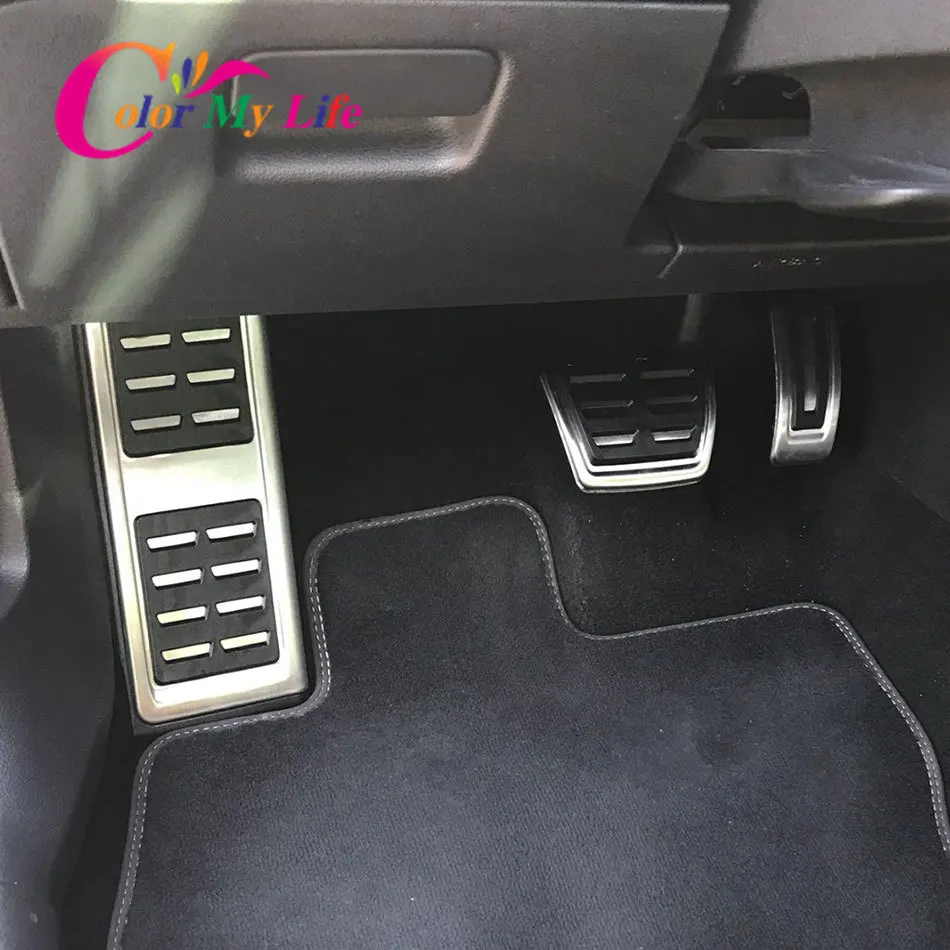 Pedais de carro para Skoda, LHD, AT, MT Pedal Pad Cover, Skoda Fabia, rápido, soberbo, Karoq Kodiaq, Combi, Octavia, 2017-2023