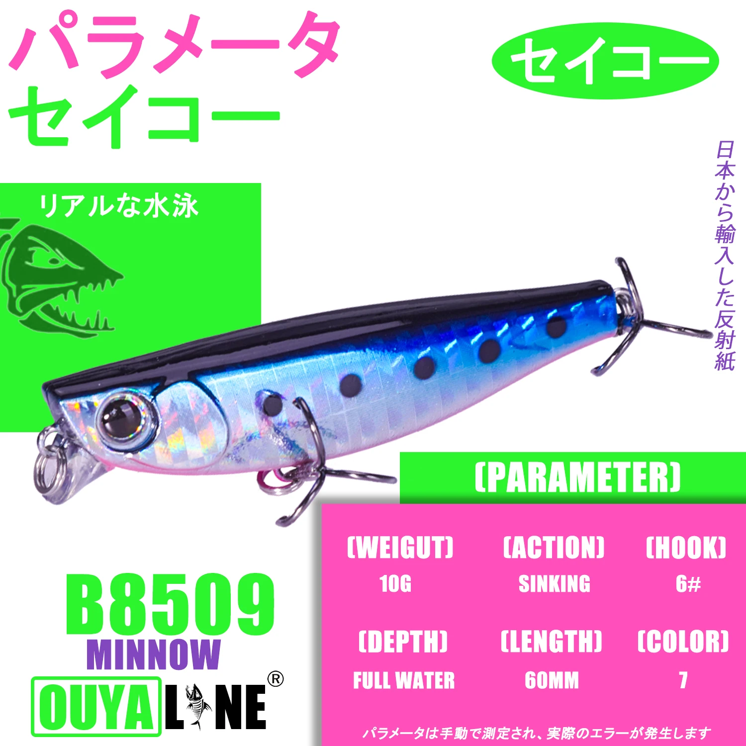 Señuelo hundido Minnow Wobbler para pesca de lucio con acción natural