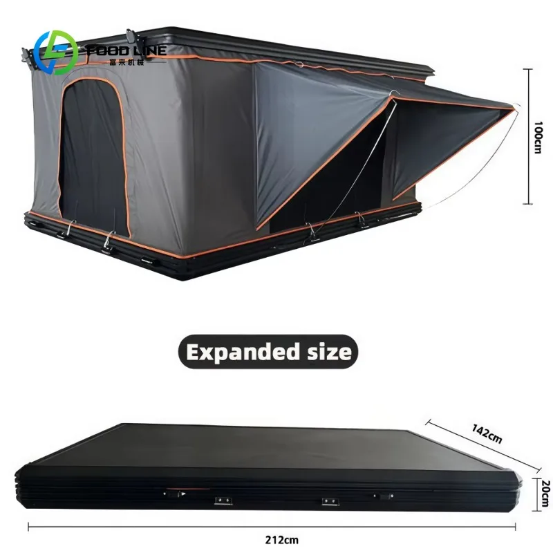 Customized Rooftop Tent for Car-Waterproof Folding Quick Automatic Opening ABS Shell Four-Season Camping Tent