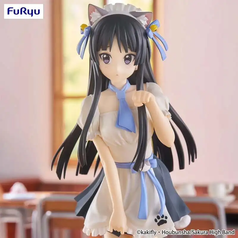 متوفر في المخزون FuRyu الأصلي حقيقية Trio-Try-iT K-ON ميو Akiyama 22 سنتيمتر بولي كلوريد الفينيل أنيمي عمل نموذج لجسم اللعب الهدايا سطح المكتب زخرفة دمية #3