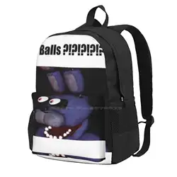 Fnaf Bonnie Balls ?!?!?!?!? Meme Hot Sale Schoolbag Backpack Fashion Bags Five Nights At Freddies Fnaf Meme Anime Bonnie Balls