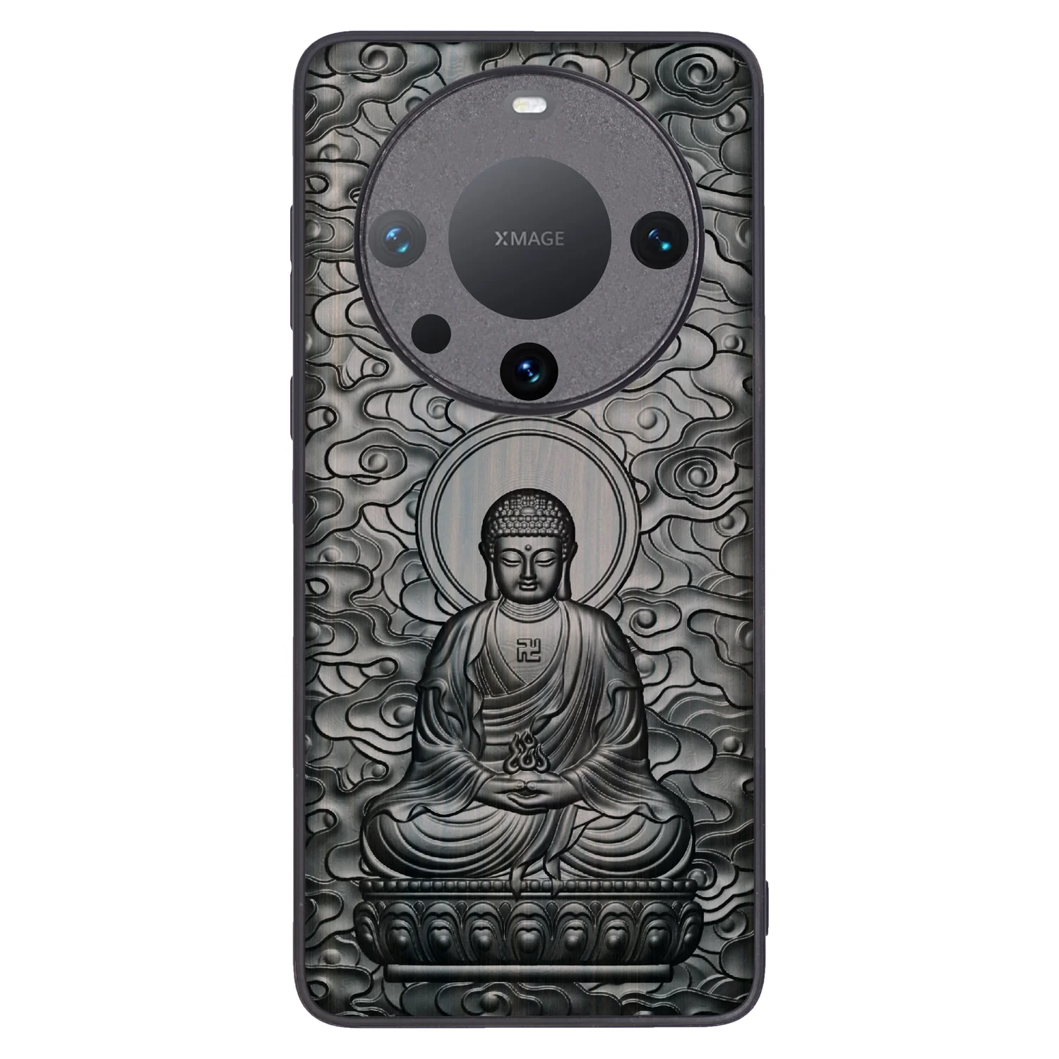 

Luxuey 3D Carved Buddha Wood Armor Phone Case for Huawei Mate 60 50 40 Pro P60 P50 P40 P30 Pro Rose Wood Soft Bumper Cover Coque