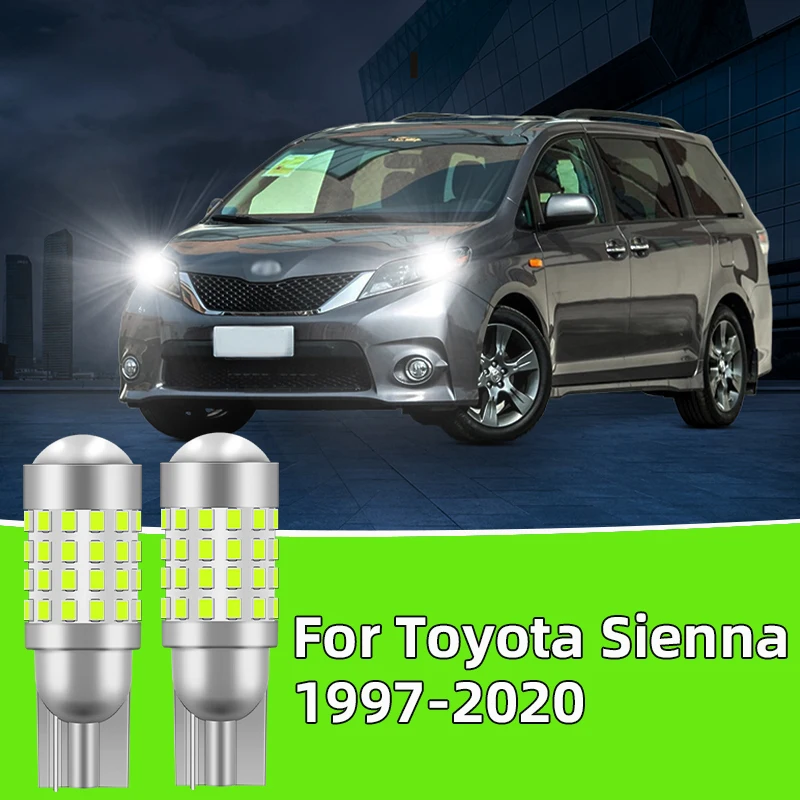 2PCS For Toyota Sienna 1997-2020 Car Led Bulb T10 W5W width lights side marker position Signal Lamp 12V 24V Clearance Lights