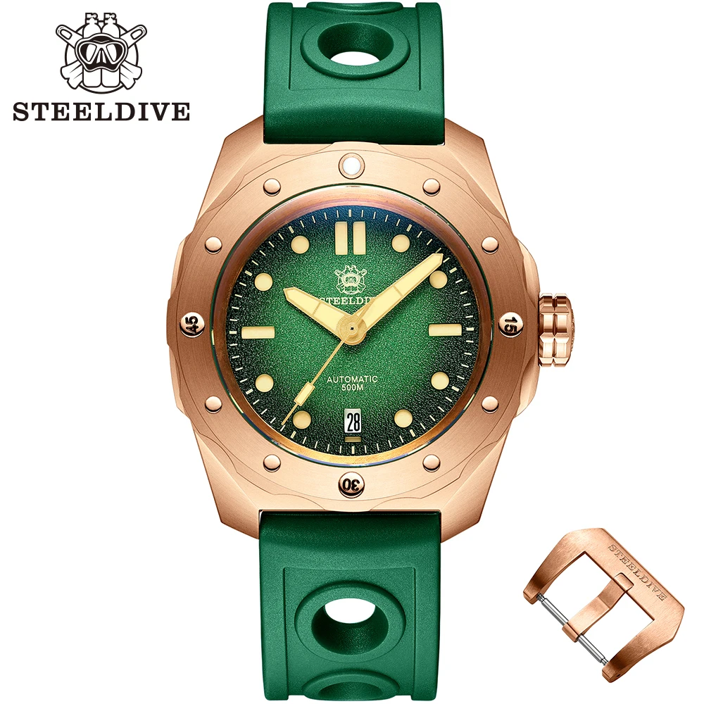 2020 New Arrival! SD1960S 46.5mm Large Case Men Bronze Dive Watch 500M Water Resistance Sapphire Glass NH35 Watch Bronze