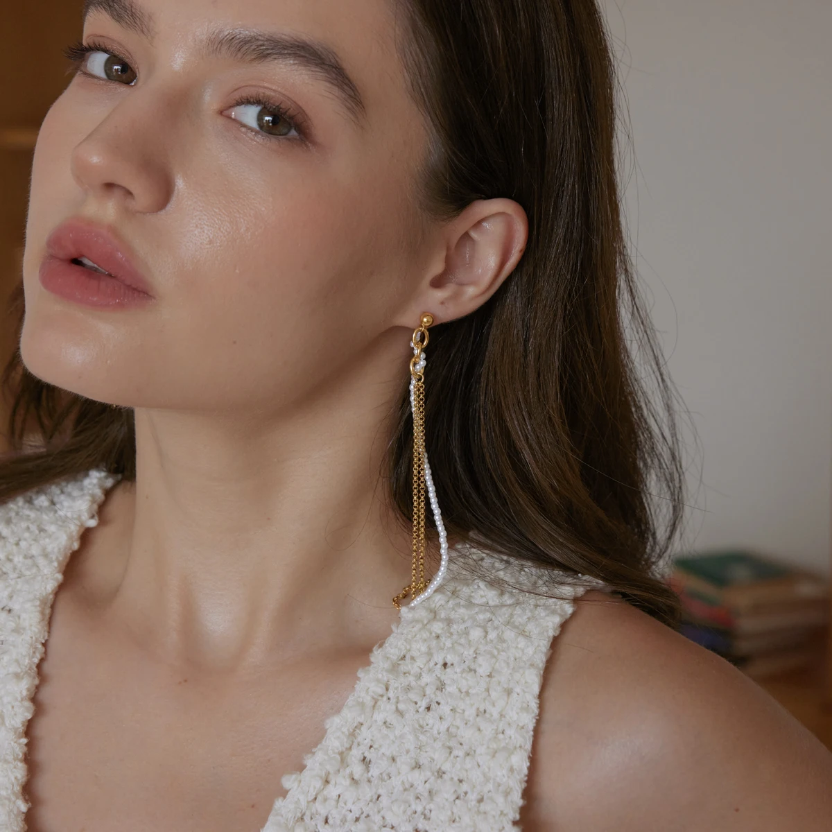 Yori Stainless Steel Chain Long Drop Earrings for All Occasions Trendy Chic Jewelry Prevent Allergy Accessories