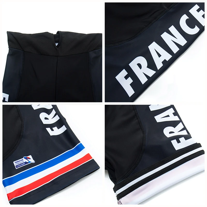 Team France Cycling Bib Sets MTB Uniform Summer Road Bike Jerseys Bicycle Clothing Men\'s Short Sleeve Maillot Racing Suit Outfit