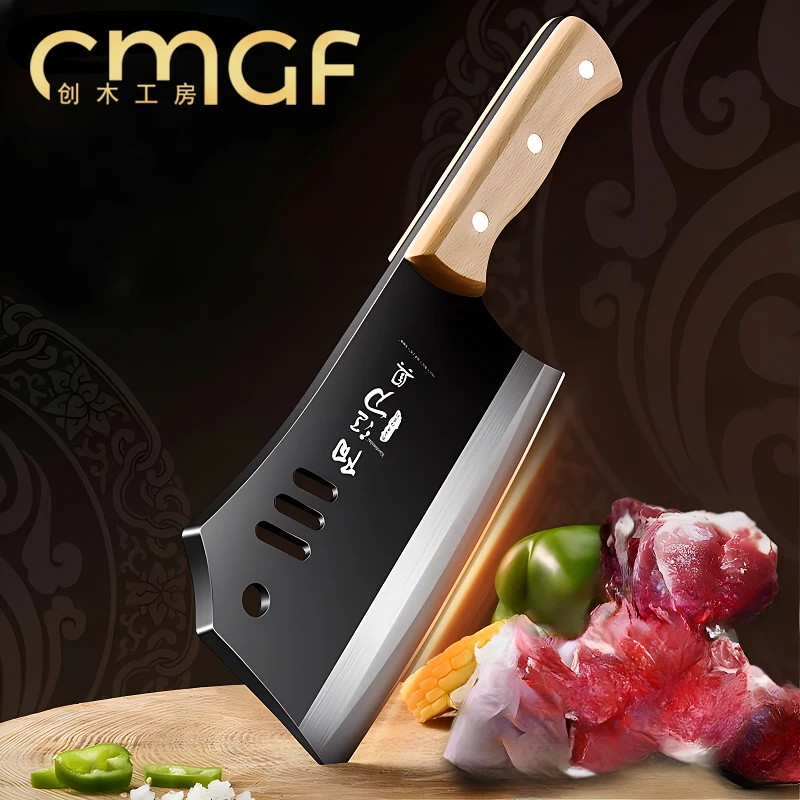 High Carbon Steel Kitchen Knife, Chef's Boning Knife, Sharp No Sharpening Knife, Meat and Vegetable Cutting Knife C