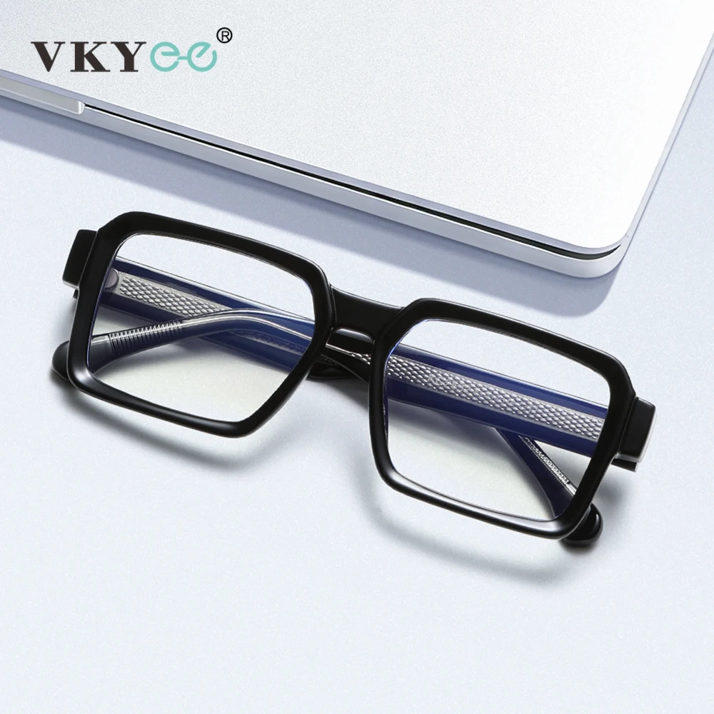 

Очки для чтения VICKY Simple Classic прямоугольной формы с индивидуальным дизайном, защитой от синего света, для мужчин, с возможностью изготовления по рецепту, модель KG2532