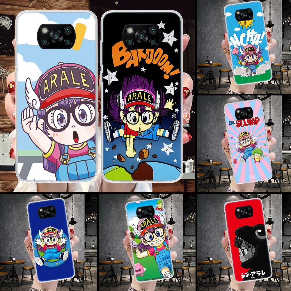 Dr Slump Arale Anime Phone Case For Xiaomi Poco X6 X5 X4 X3 Nfc F6 F5 Pro F4 F3 M5S M5 M4 M3 M2 F2 F1 Cover Coque Shell X3 Nfc M