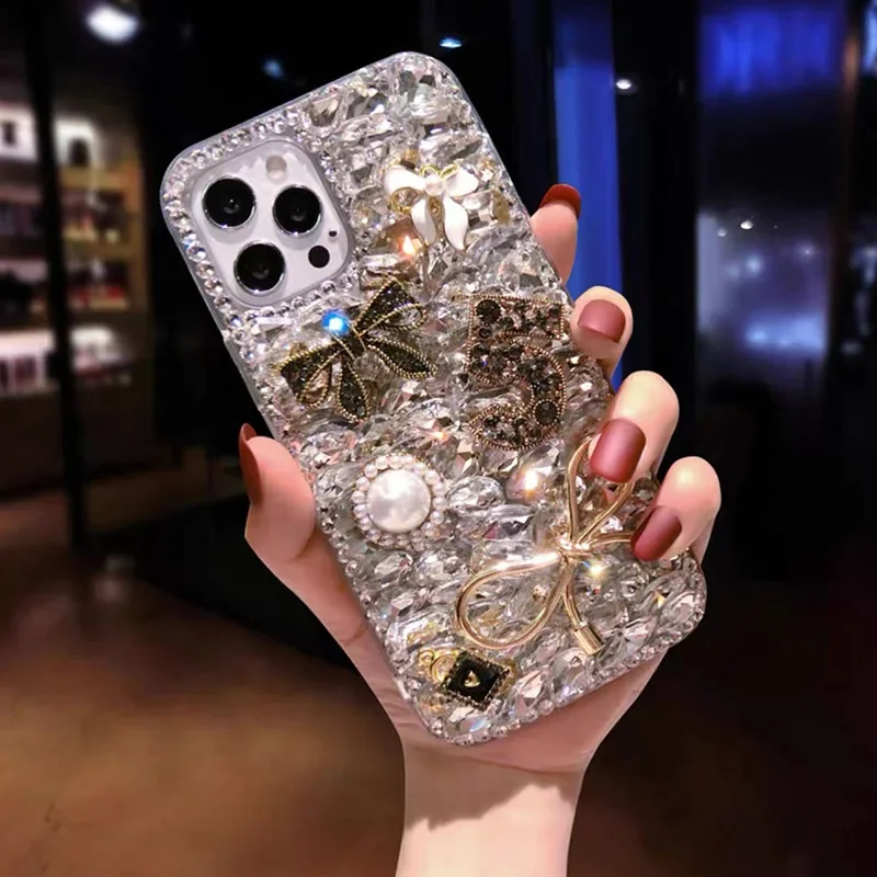 Rhinestone Cases for Samsung Galaxy S25 S24 S23 S22 S21 S20 S10 S9 Ultra Plus FE Case Diamond Phone Cover Sunjolly