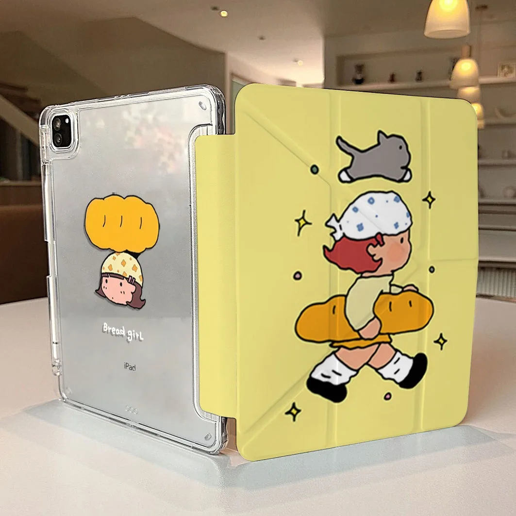 

Чехол Bread Girl Pen Slot для планшетов Mini 7, 6, iPad 11, 10, 6, 5 Pro 2025, 2024, 2022, 2021, 2020, 2018, Air 2025, 2024, 5, 4, 3