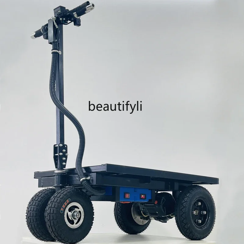 YH Folding Portable Electric Flat Truck Trolley Load King Labor Truck