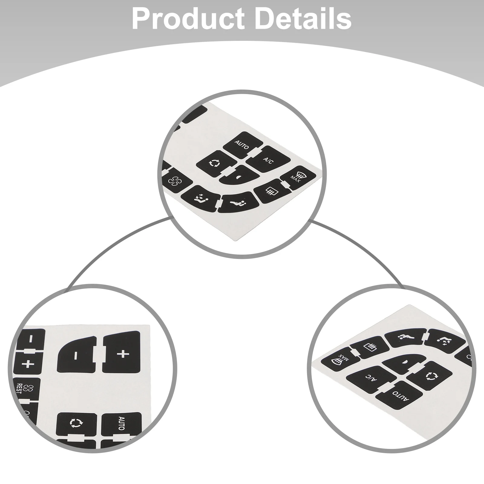 Set Of Stickers Button Repair Decal Sticker Reduced Light Penetration Phenomenon Sunlight And Abscission Clima Buttons
