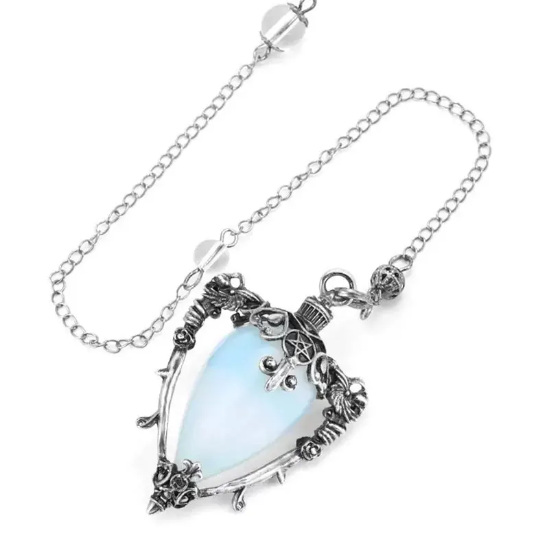 Colgante de piedra Natural grande, péndulo de cristal, ópalo de adivinación, lapislázuli, cuarzo rosa, Pendulos, producto espiritual Reiki pendulos adivinacion para radiestesia de cuarzo profesional esoterismo X210
