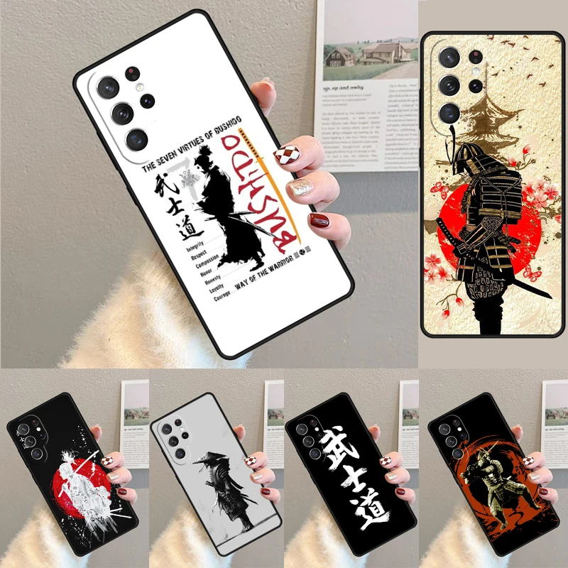 Japanese Bushido Samurai Silicone Phone Case For Samsung Galaxy note 10 pro S26 S25 S24 S23 S22 S21 Plus S25Ultra Capa Cover