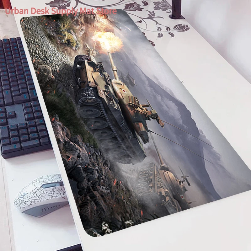 

Military Tank & Aircraft Mouse Pad Large Extended Desk Mat Non-Slip Gaming Office Keyboard Mat Waterproof Computer